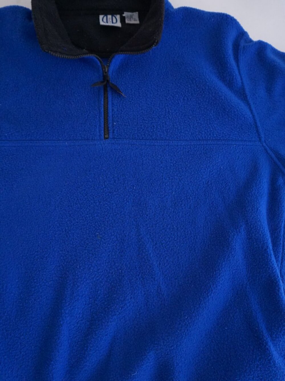 Vintage R&R Sport Blue Quarter Zip Fleece Mock Neck Outdoor Hiking Sweater Large - Picture 6 of 10